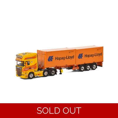 Hanlon Transport Scania R520 with Sliding Skelly & 2x20ft containers Hapag & Lloyd title=